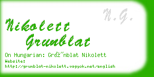nikolett grunblat business card